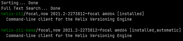 Resulting output from running the command apt search, providing that you have followed the steps correctly.